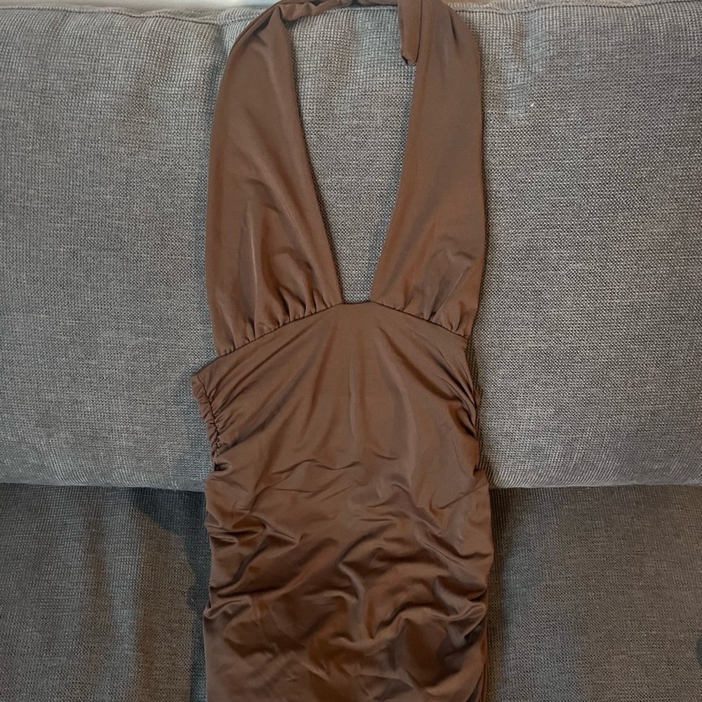 SHEIN Chocolate Brown Dress